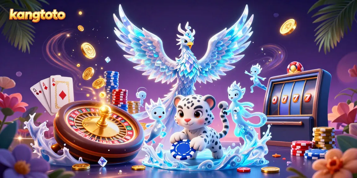 Gameplay menarik di kangtoto dengan karakter penuh warna dan elemen kasino yang menarik